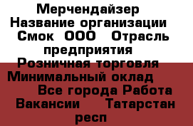 Мерчендайзер › Название организации ­ Смок, ООО › Отрасль предприятия ­ Розничная торговля › Минимальный оклад ­ 20 000 - Все города Работа » Вакансии   . Татарстан респ.